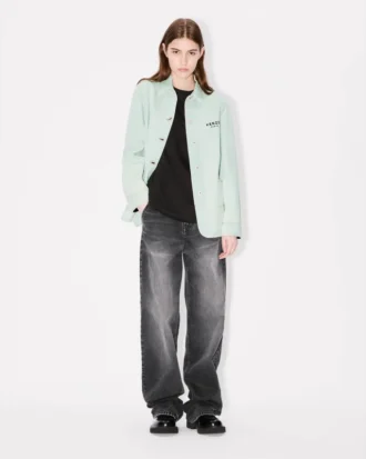 Boke Flower’ Embroidered Workwear Jacket in Japanese Denim