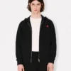 Boke Flower’ Embroidered Zipped Hoodie in Cotton Boke Flower’ Embroidered Zipped Hoodie in Cotton