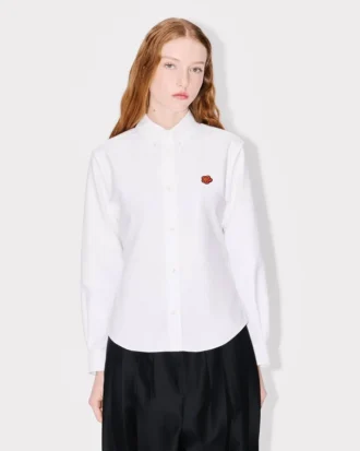Boke Flower’ Fitted Shirt in Cotton Oxford
