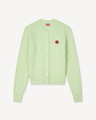 Boke Flower’ Knit Cardigan in Cotton and Wool