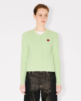 Boke Flower’ Knit Cardigan in Cotton and Wool