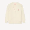 Boke Flower’ Loose Knit Cardigan in Cotton and Wool Boke Flower’ Loose Knit Cardigan in Cotton and Wool
