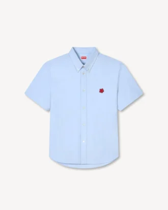 Boke Flower’ Short Sleeve Shirt in Cotton Oxford