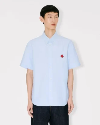 Boke Flower’ Short Sleeve Shirt in Cotton Oxford
