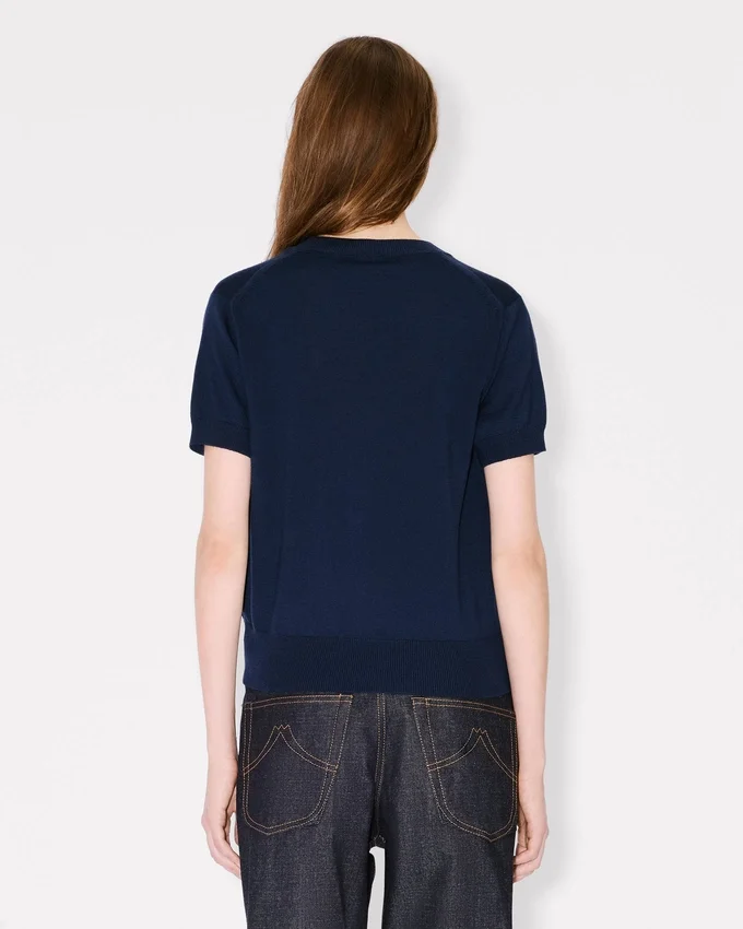 Boke Flower’ Short Sleeve Top in Merino Wool Boke Flower’ Short Sleeve Top in Merino Wool