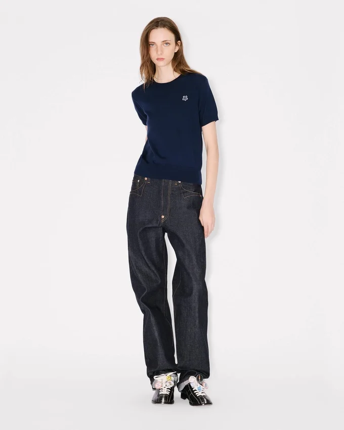Boke Flower’ Short Sleeve Top in Merino Wool Boke Flower’ Short Sleeve Top in Merino Wool