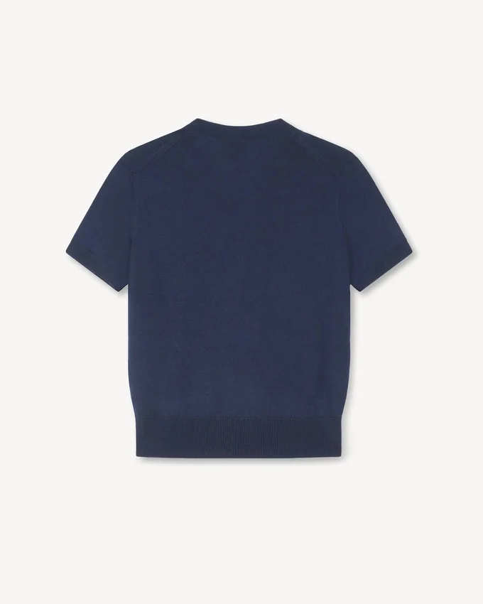 Boke Flower’ Short Sleeve Top in Merino Wool Boke Flower’ Short Sleeve Top in Merino Wool