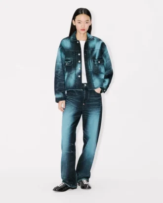 Boke Flower’ Trucker Jacket in Japanese Denim