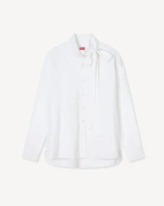 Bow Collar Shirt in Cotton