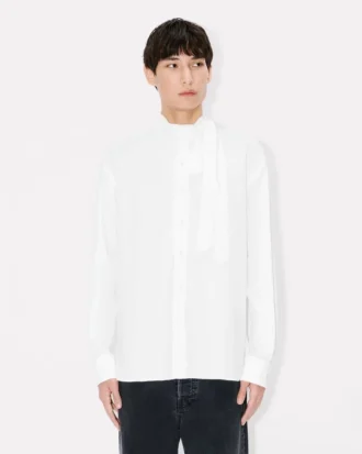 Bow Collar Shirt in Cotton