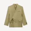 Double Breasted Kimono Tailored Jacket in Virgin Wool Double Breasted Kimono Tailored Jacket in Virgin Wool
