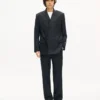 Double Breasted Tailored Kimono Jacket in Virgin Wool Double Breasted Tailored Kimono Jacket in Virgin Wool