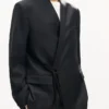 Double Breasted Tailored Kimono Jacket in Virgin Wool Double Breasted Tailored Kimono Jacket in Virgin Wool