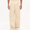 Elasticated Pants in Herringbone Cotton Elasticated Pants in Herringbone Cotton