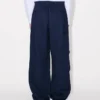 Elasticated Pants in Herringbone Cotton