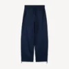 Elasticated Pants in Herringbone Cotton