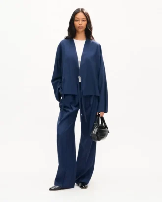 Elasticated Pants in Virgin Wool