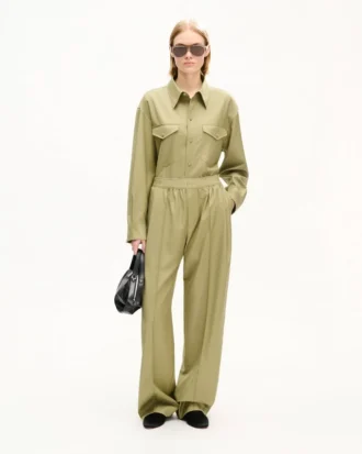 Elasticated Pants in Virgin Wool