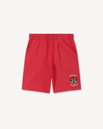 Embroidered Bermuda Shorts in French Terry