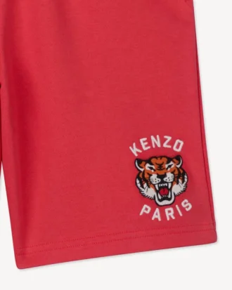 Embroidered Bermuda Shorts in French Terry