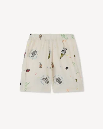 Happy Sweet’ Bermuda Shorts in Cotton Poplin