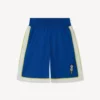 Happy Sweet’ Embroidered Bermuda Shorts in Cotton Satin