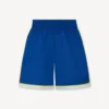 Happy Sweet’ Embroidered Bermuda Shorts in Cotton Satin