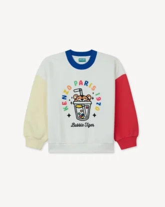 Happy Sweet’ Embroidered Sweatshirt in French Terry