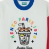 Happy Sweet’ Embroidered Sweatshirt in French Terry