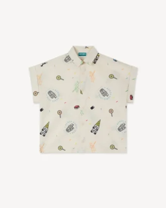 Happy Sweet’ Shirt in Cotton Poplin