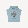 Happy Sweet’ Sleeveless Hoodie in French Terry