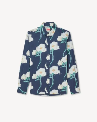 Kenzo Archive Rose’ Casual Shirt in Oxford Cotton
