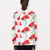 Kenzo Archive Rose’ Double Breasted Shirt in Cotton