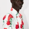 Kenzo Archive Rose’ Double Breasted Shirt in Cotton