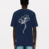 Kenzo Archive Rose’ Embroidered Outlined T-Shirt in Cotton Kenzo Archive Rose’ Embroidered Outlined T-Shirt in Cotton