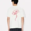 Kenzo Archive Rose’ Embroidered Outlined T-Shirt in Cotton Kenzo Archive Rose’ Embroidered Outlined T-Shirt in Cotton