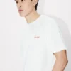 Kenzo Archive Rose’ Embroidered Outlined T-Shirt in Cotton Kenzo Archive Rose’ Embroidered Outlined T-Shirt in Cotton