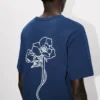 Kenzo Archive Rose’ Embroidered Outlined T-Shirt in Cotton Kenzo Archive Rose’ Embroidered Outlined T-Shirt in Cotton