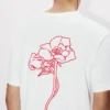 Kenzo Archive Rose’ Embroidered Outlined T-Shirt in Cotton Kenzo Archive Rose’ Embroidered Outlined T-Shirt in Cotton