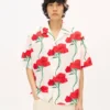 Kenzo Archive Rose’ Hawaiian Short Sleeve Shirt in Cotton Kenzo Archive Rose’ Hawaiian Short Sleeve Shirt in Cotton