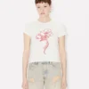 Kenzo Archive Rose’ Outlined T-Shirt in Cotton Kenzo Archive Rose’ Outlined T-Shirt in Cotton