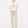 Kenzo Archive Rose’ Outlined T-Shirt in Cotton Kenzo Archive Rose’ Outlined T-Shirt in Cotton