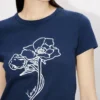 Kenzo Archive Rose’ Outlined T-Shirt in Cotton Kenzo Archive Rose’ Outlined T-Shirt in Cotton