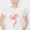 Kenzo Archive Rose’ Outlined T-Shirt in Cotton Kenzo Archive Rose’ Outlined T-Shirt in Cotton