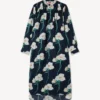 Kenzo Archive Rose’ Oversized Pleated Long Dress in Coton and Slik Kenzo Archive Rose’ Oversized Pleated Long Dress in Coton and Slik