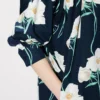 Kenzo Archive Rose’ Oversized Pleated Long Dress in Coton and Slik Kenzo Archive Rose’ Oversized Pleated Long Dress in Coton and Slik