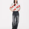 Kenzo Archive Rose’ Short Sleeve Shirt in Cotton Poplin Kenzo Archive Rose’ Short Sleeve Shirt in Cotton Poplin