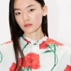Kenzo Archive Rose’ Short Sleeve Shirt in Cotton Poplin Kenzo Archive Rose’ Short Sleeve Shirt in Cotton Poplin