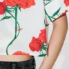 Kenzo Archive Rose’ Short Sleeve Shirt in Cotton Poplin Kenzo Archive Rose’ Short Sleeve Shirt in Cotton Poplin