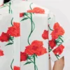 Kenzo Archive Rose’ Short Sleeve Shirt in Cotton Poplin Kenzo Archive Rose’ Short Sleeve Shirt in Cotton Poplin